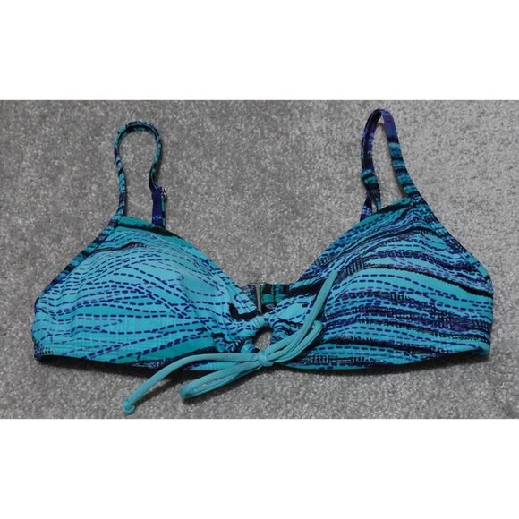 Athleta Other - Athleta Bikini Top Women's Small Blue Adjustable Straps Buckle Padded Swimwear